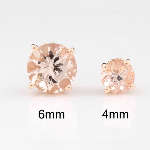 FOSSIL Gold and Pink Champagne Studs LARGE - Picture 8 of 8